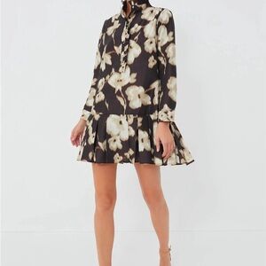 Floral Black and Cream Dress